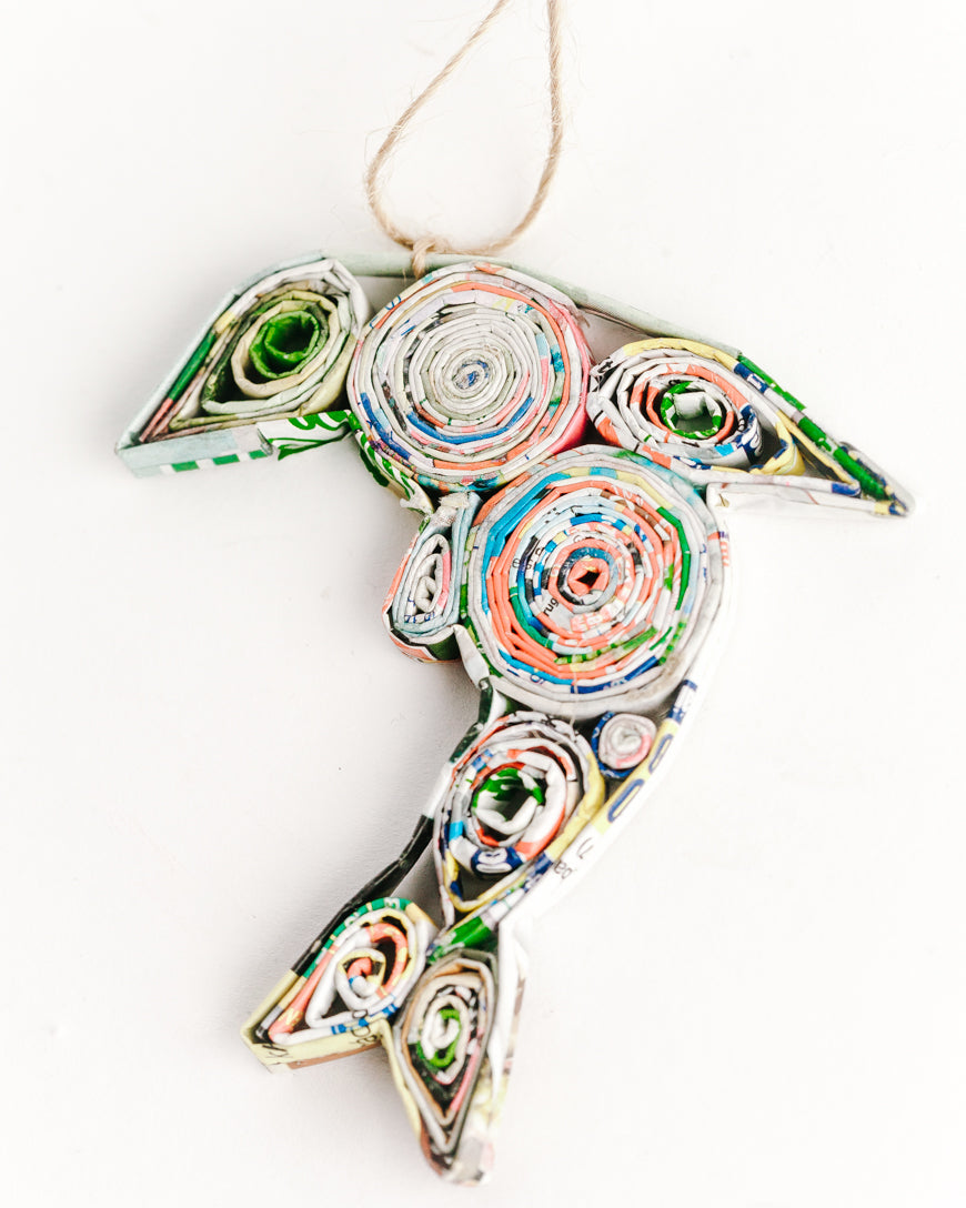 Quilled Paper Dolphin Ornament-0