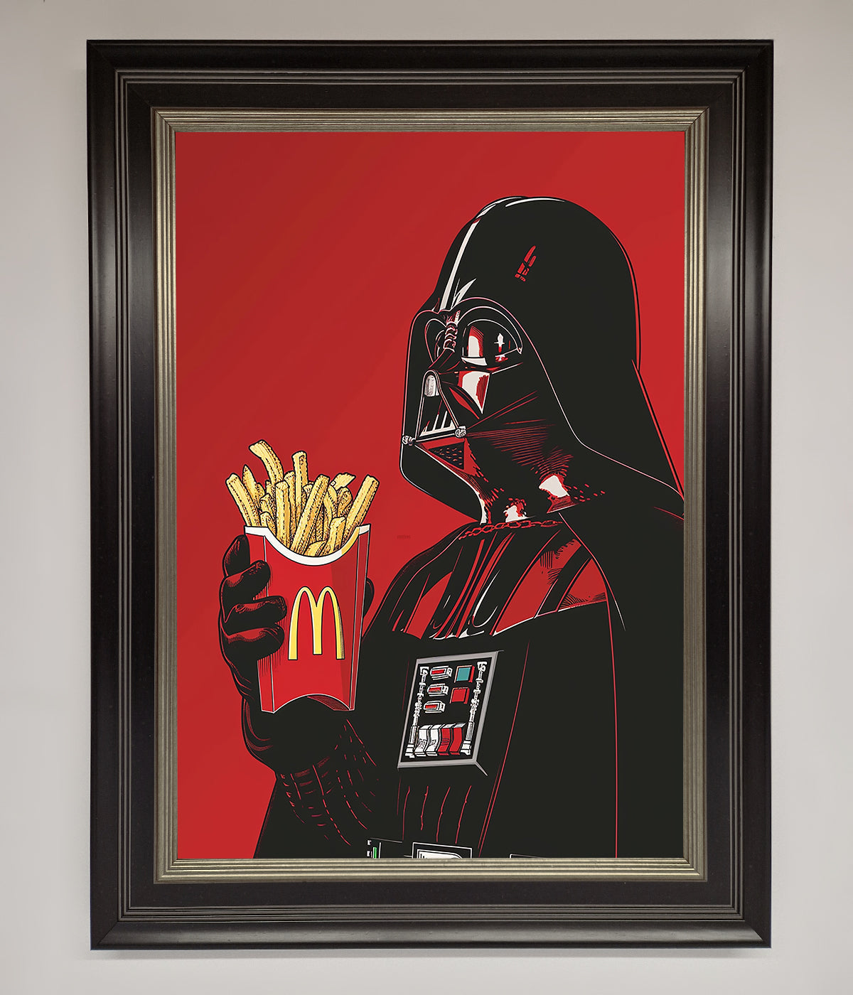 Star Wars Darth Vader French Fries Framed Poster, Premium Movie Art, Stylish Home Decor, Best-Selling Fan Gift by Zestio at brixbailey.com