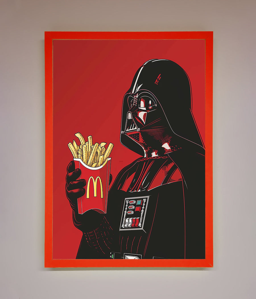 Vader French Fries Framed Poster, Premium Star Wars Wall Art, Stylish Movie Decor, Best-Selling Pop Culture Print by Zestio at brixbailey.com