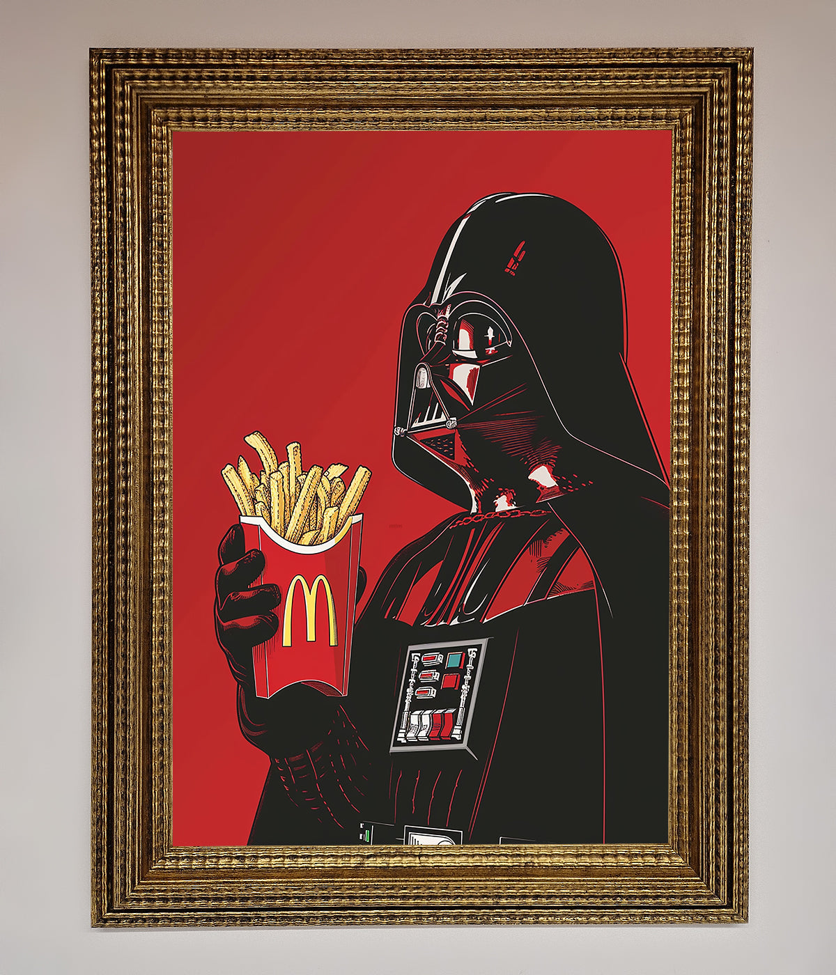 Star Wars Darth Vader French Fries Framed Poster, Premium Trendy Wall Art by Zestio at brixbailey.com