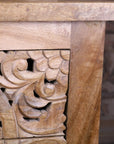 Vansura Carved Bedside Table 2 Drawer