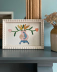 Vase Framed Embroidery Print
