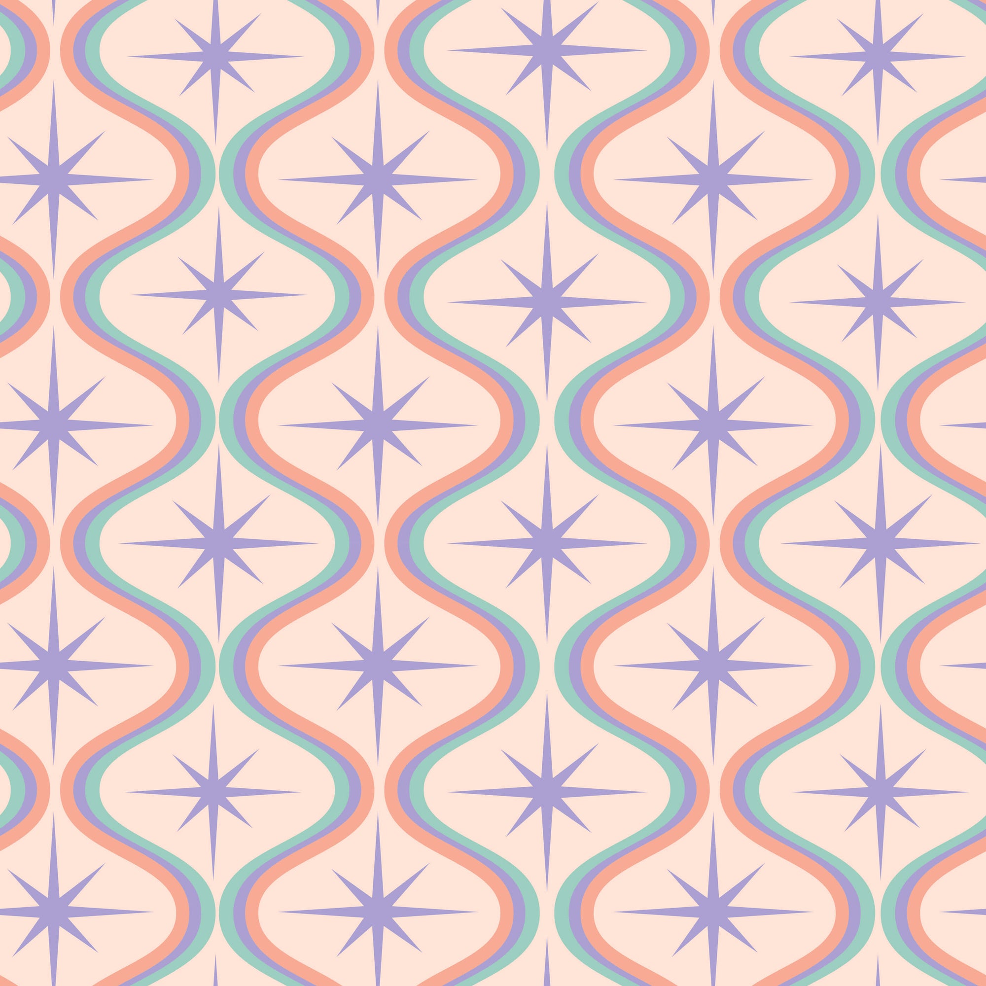 Vegas Retro Pastel Wallpaper