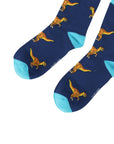 Save the Velociraptors Bamboo Socks in Navy