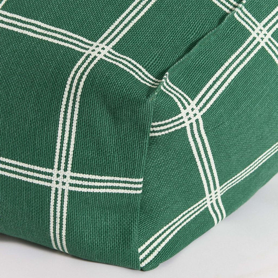 Vibes Armchair Beanbag Green White Windowpane