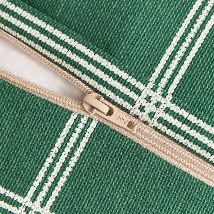 Vibes Armchair Beanbag Green White Windowpane