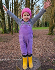 Violet Chunky Cord Dungarees