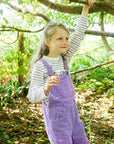 Violet Chunky Cord Dungarees
