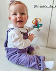 Violet Chunky Cord Dungarees
