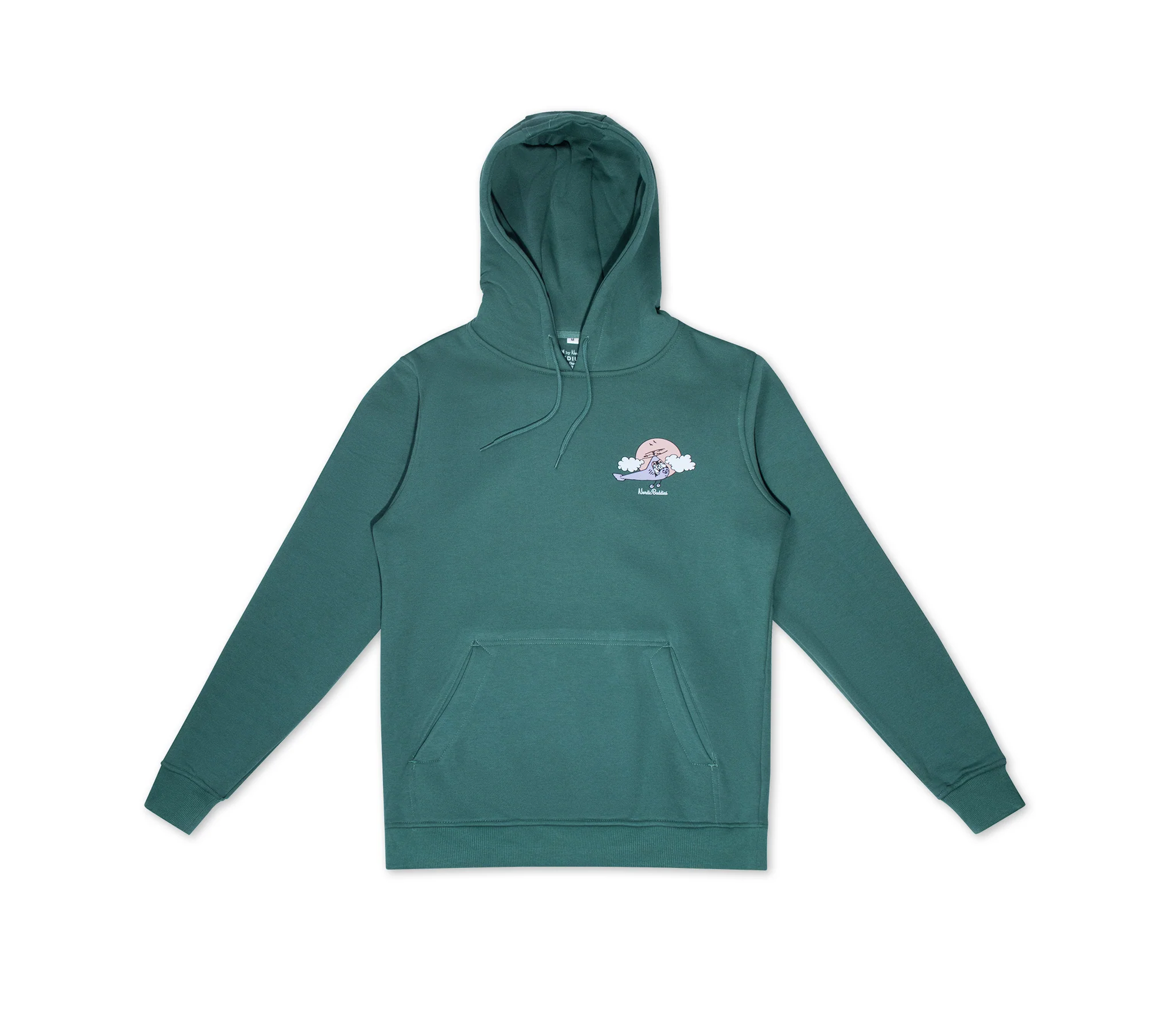 Organic Premium Green Hoodie with Moominhouse Print