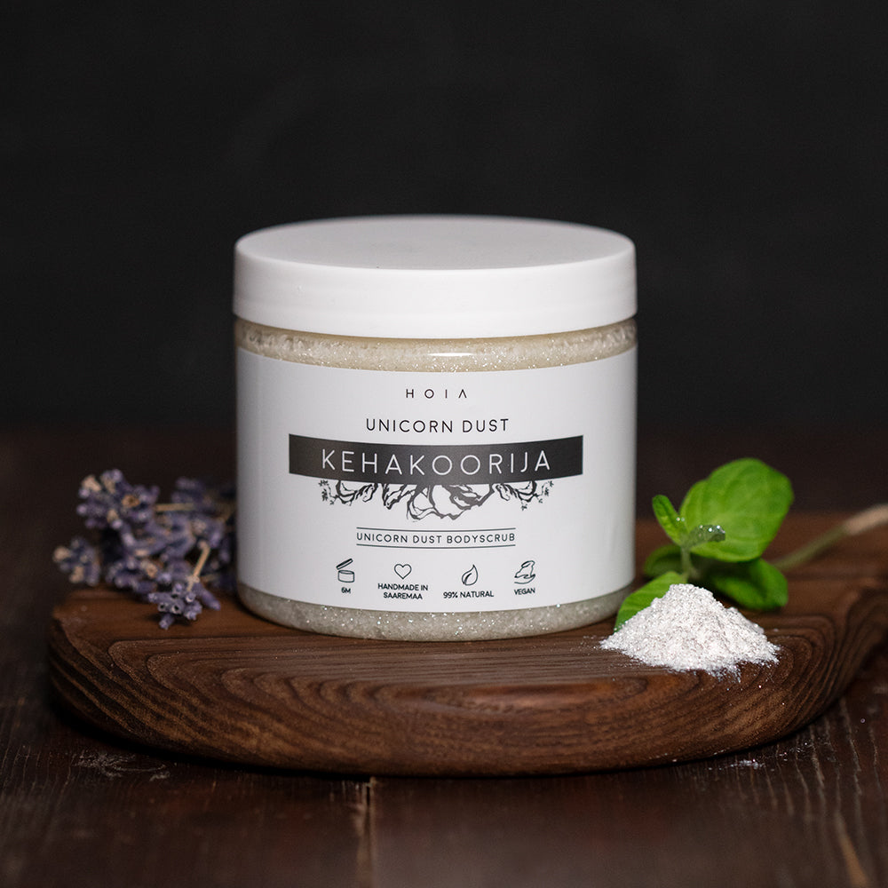 Luxurious Unicorn Dust Body Scrub – Hydrating & Eco-Friendly by HOIA at www.brixbailey.com