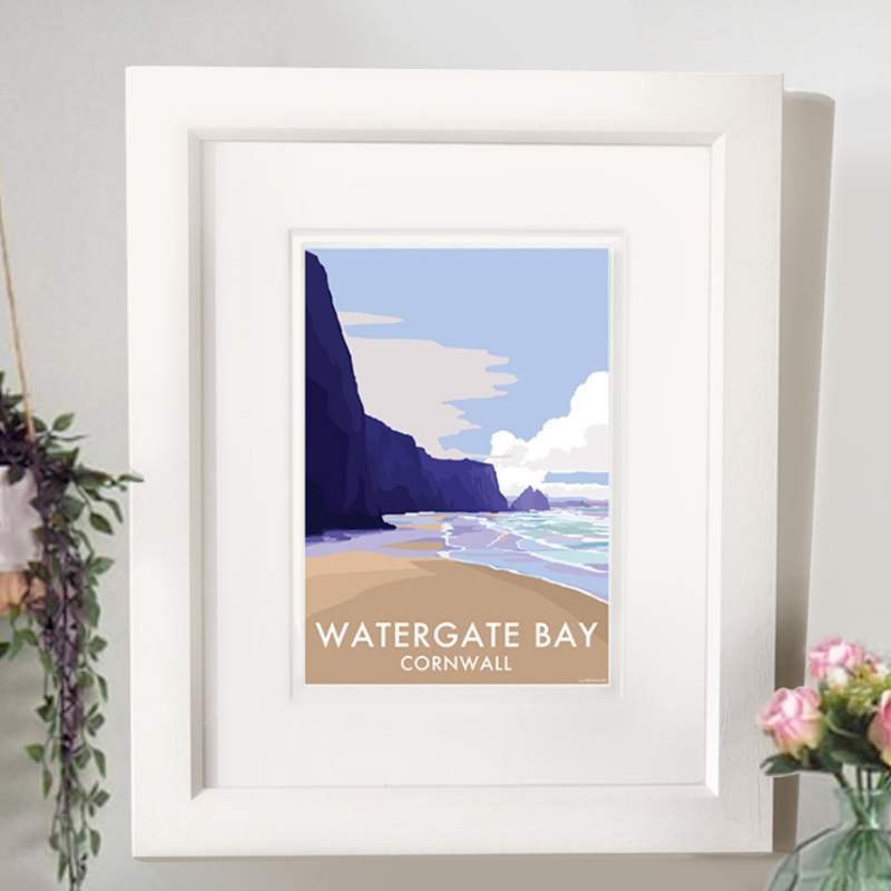 Watergate Bay Vintage Seaside Print
