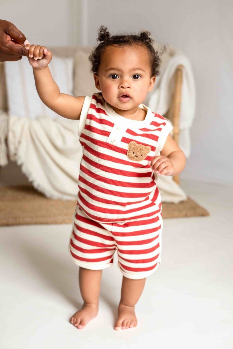 The Bear Beach Stripe Shorts &amp; T-Shirt