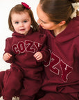 COZY Adult Tracksuit Burgundy Set