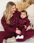 COZY Adult Tracksuit Burgundy Set