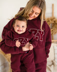 COZY Adult Tracksuit Burgundy Set