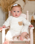 The Teddy Bear Boucle Wrap Baby Grow Romper