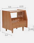 Devin Bedside Table, Solid Wood
