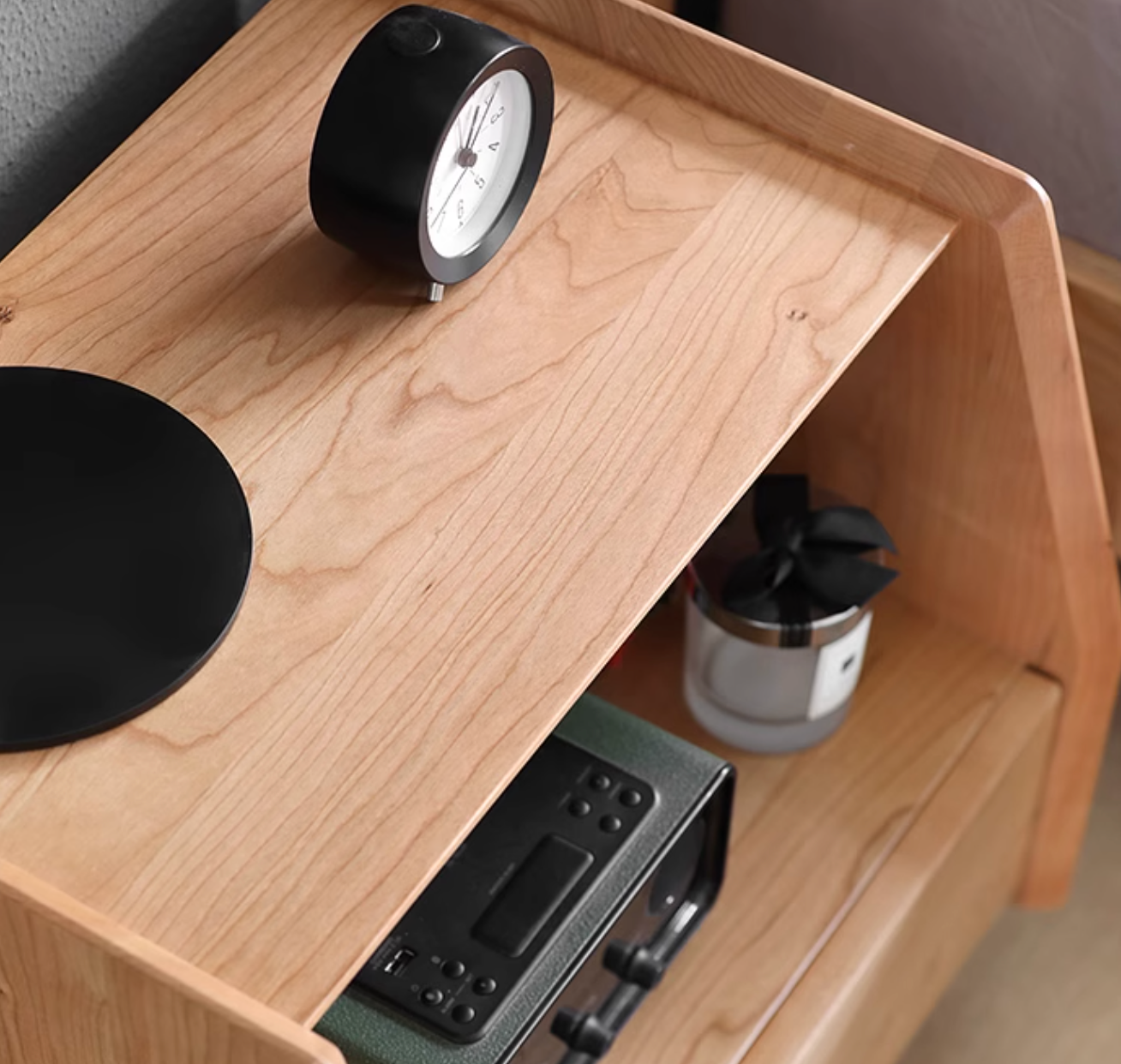 Devin Bedside Table, Solid Wood