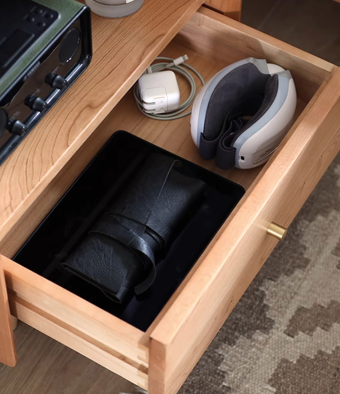 Devin Bedside Table, Solid Wood