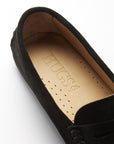 Women's Penny Driving Loafers, black suede