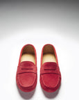 Women's Penny Driving Loafers, red suede