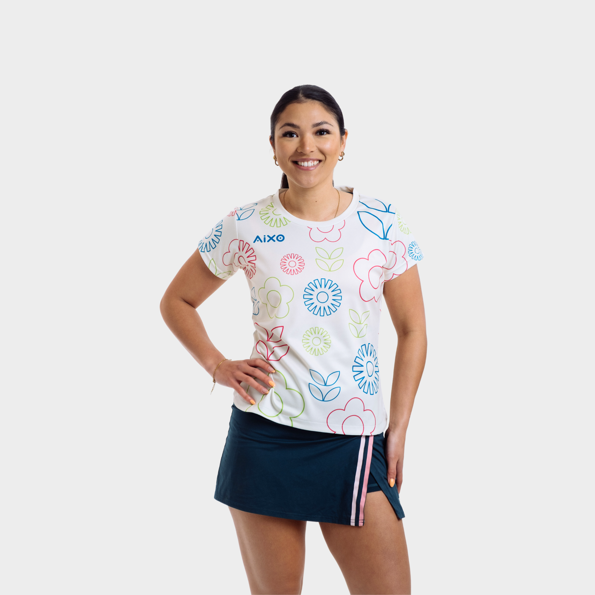 Aixo Spring Womens Top Ivory