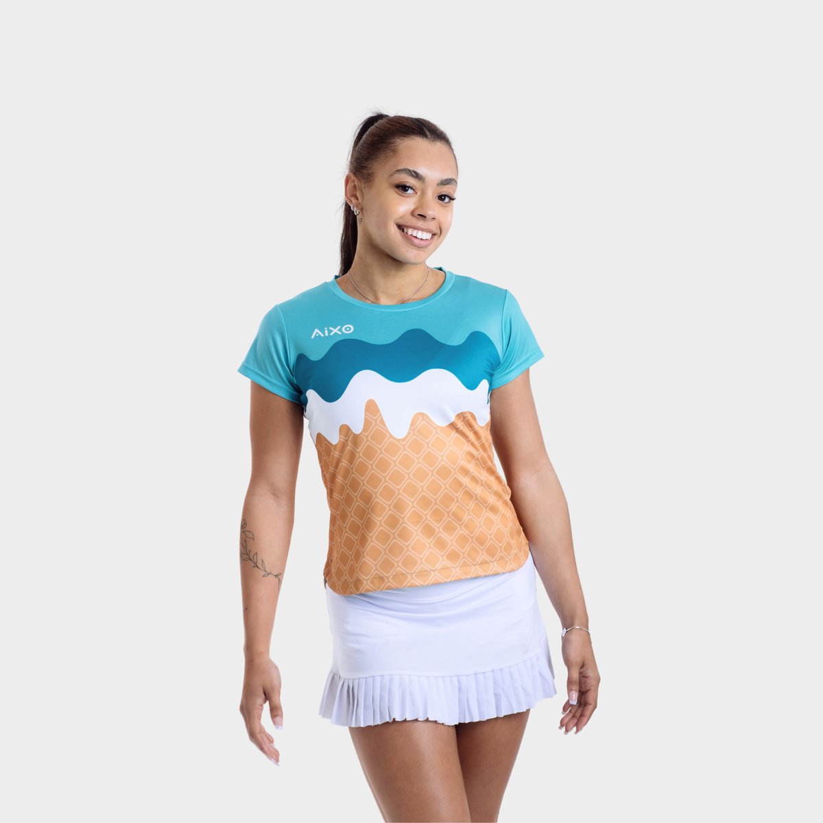 Aixo Sundae Womens Top Teal