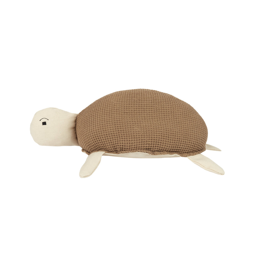 Luxury Wabi-Sabi turtle cushion, handcrafted premium nursery decor, whimsical kids room accessory, unique artisanal design by Ella James at brixbailey.com