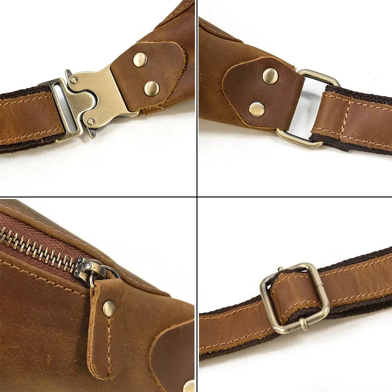 Wagner Leather Waist Bag | Full Grain Leather Fanny Pack -