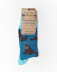 Save the Walrus Bamboo Socks in Blue