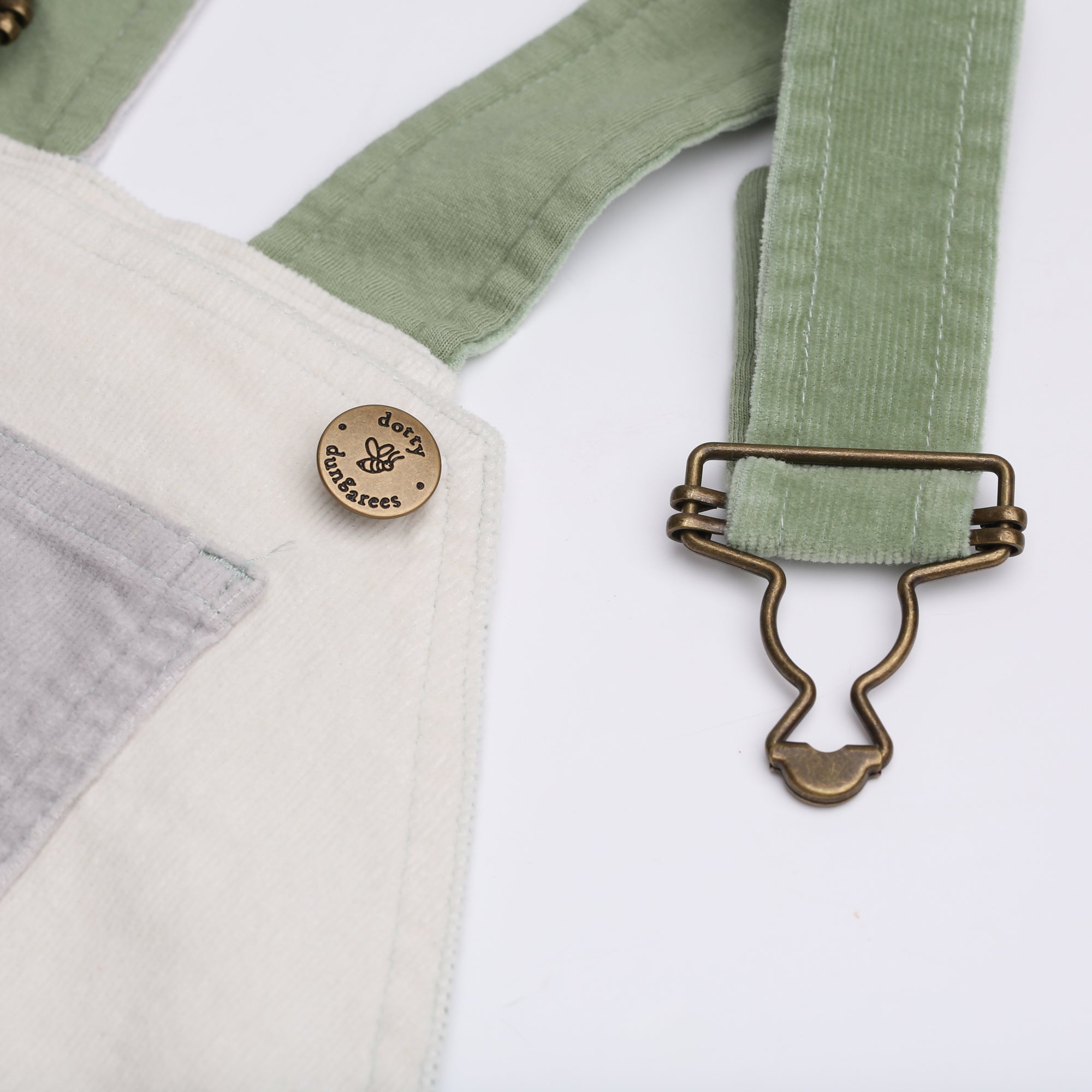Waterlilies Patchwork Corduroy Dungarees