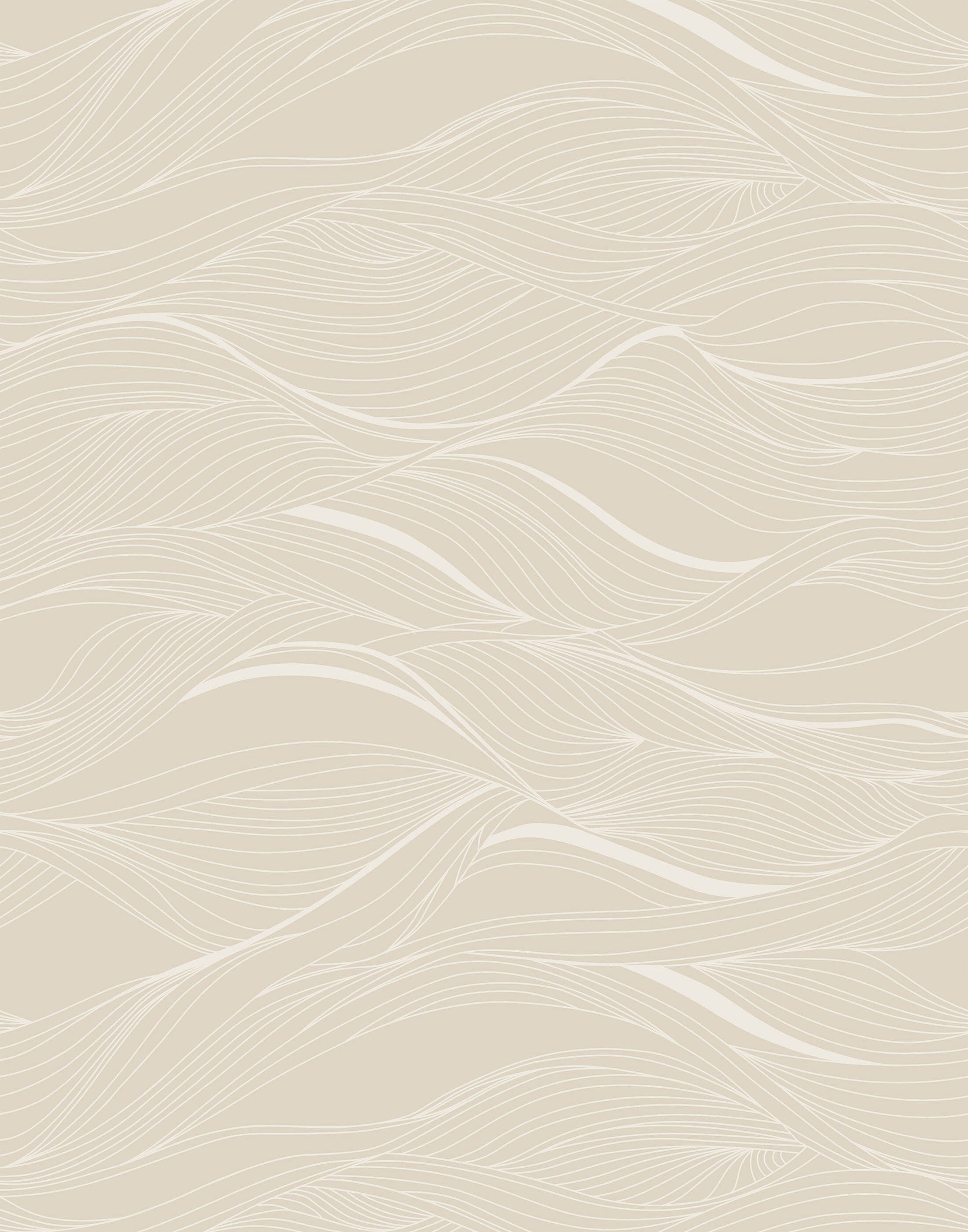 Whisper Abstract Wavy Line Wallpaper