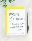 I Done A Wee Under The Tree Dog Christmas Card