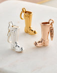 Welly Boot Personalised Silver Charm