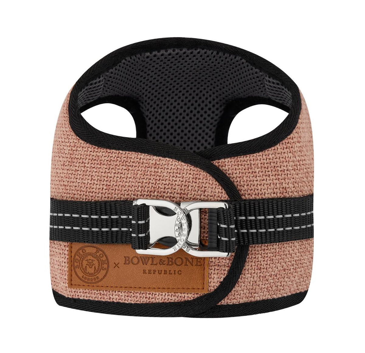 Soho Poms x Bowl & Bone Republic Mayfair Harness - Salmon