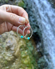 Small Solstice Hoops – Blue Ridge Turquoise