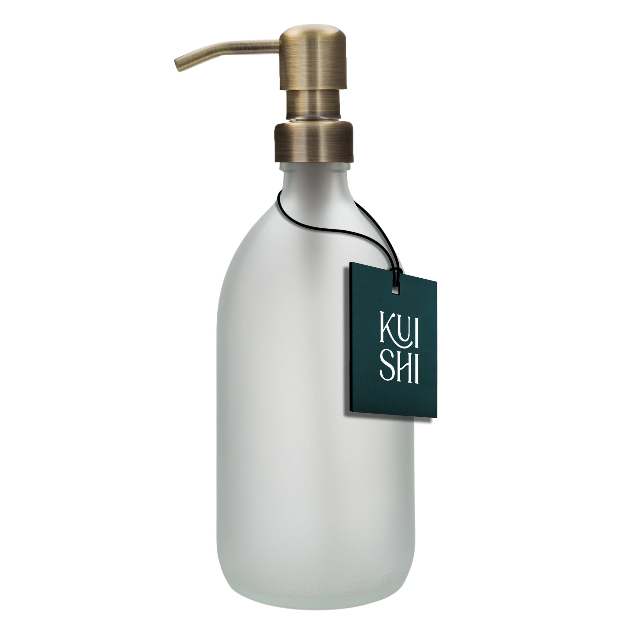 White Glass Soap Dispenser with Stainless Steel Pump
