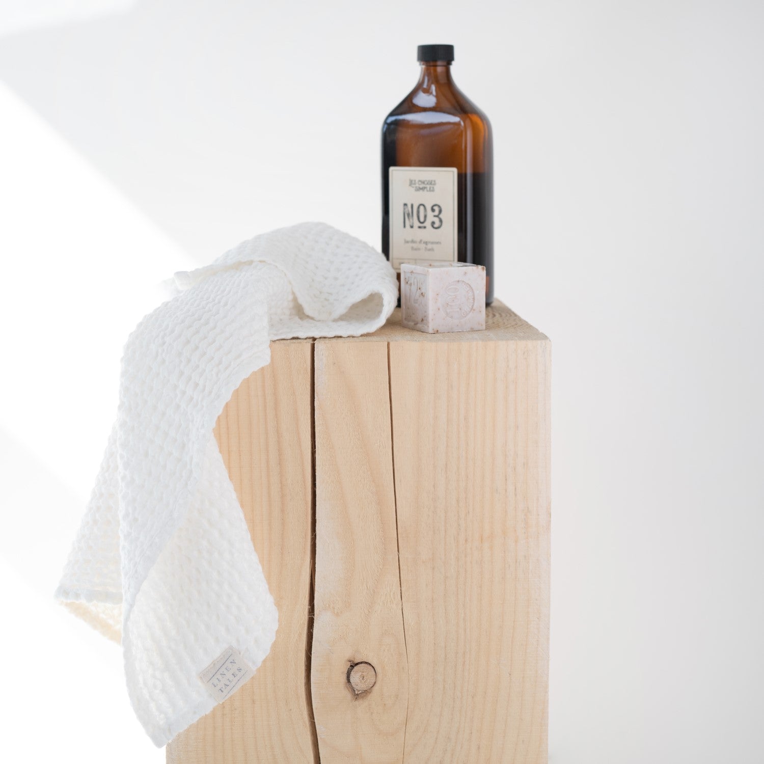 Honeycomb Waffle Towel White