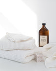 Honeycomb Waffle Towel White