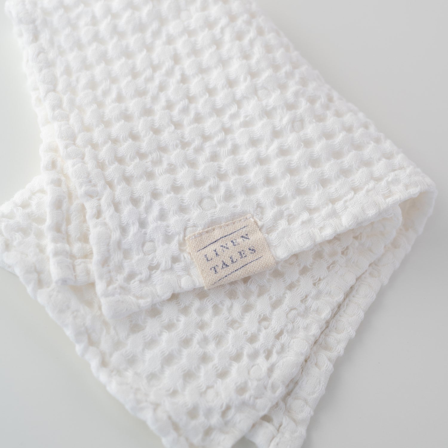 Honeycomb Waffle Towel White