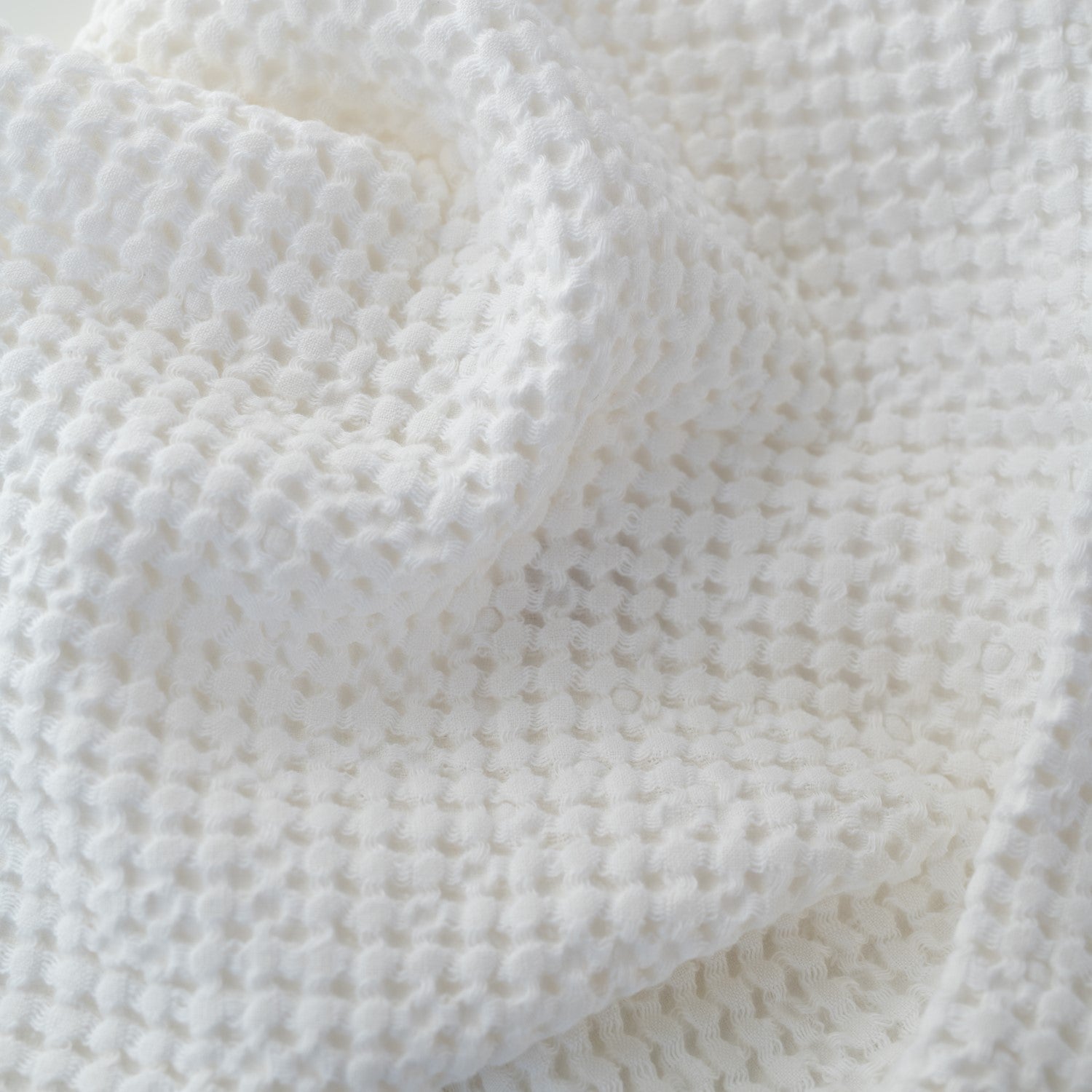 Honeycomb Waffle Towel White