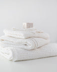 Honeycomb Waffle Towel White