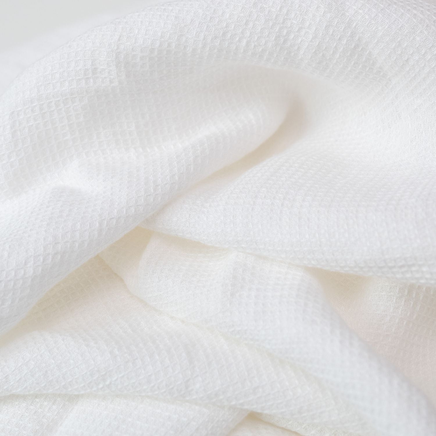 Honeycomb Fine Waffle Towel White