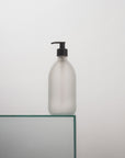 White Glass Pump Bottle