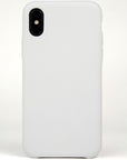 iPhone X Case, White Leather