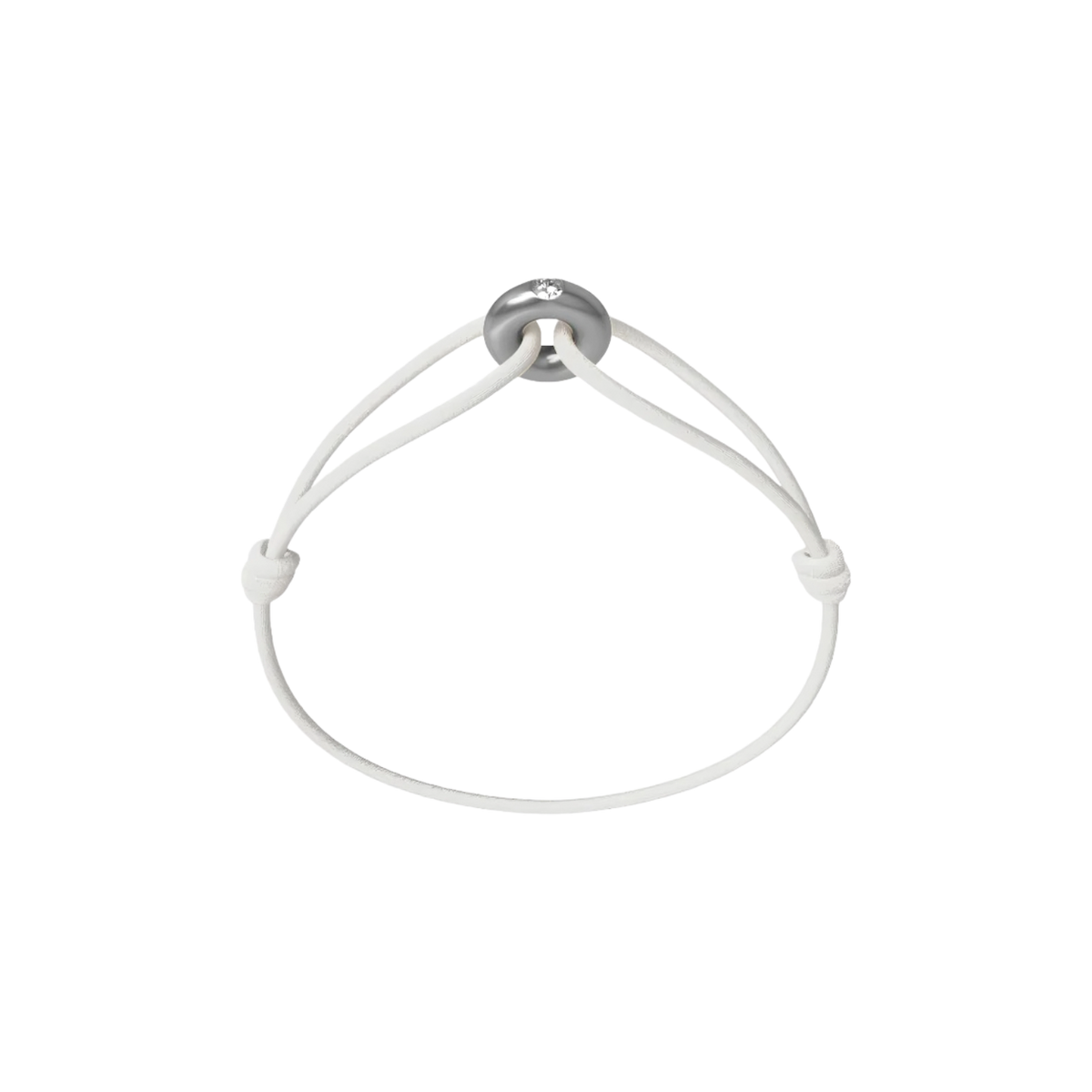 Mini Silver Soho Diamond Cord Bracelet