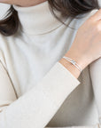 Mini Silver Soho Diamond Cord Bracelet