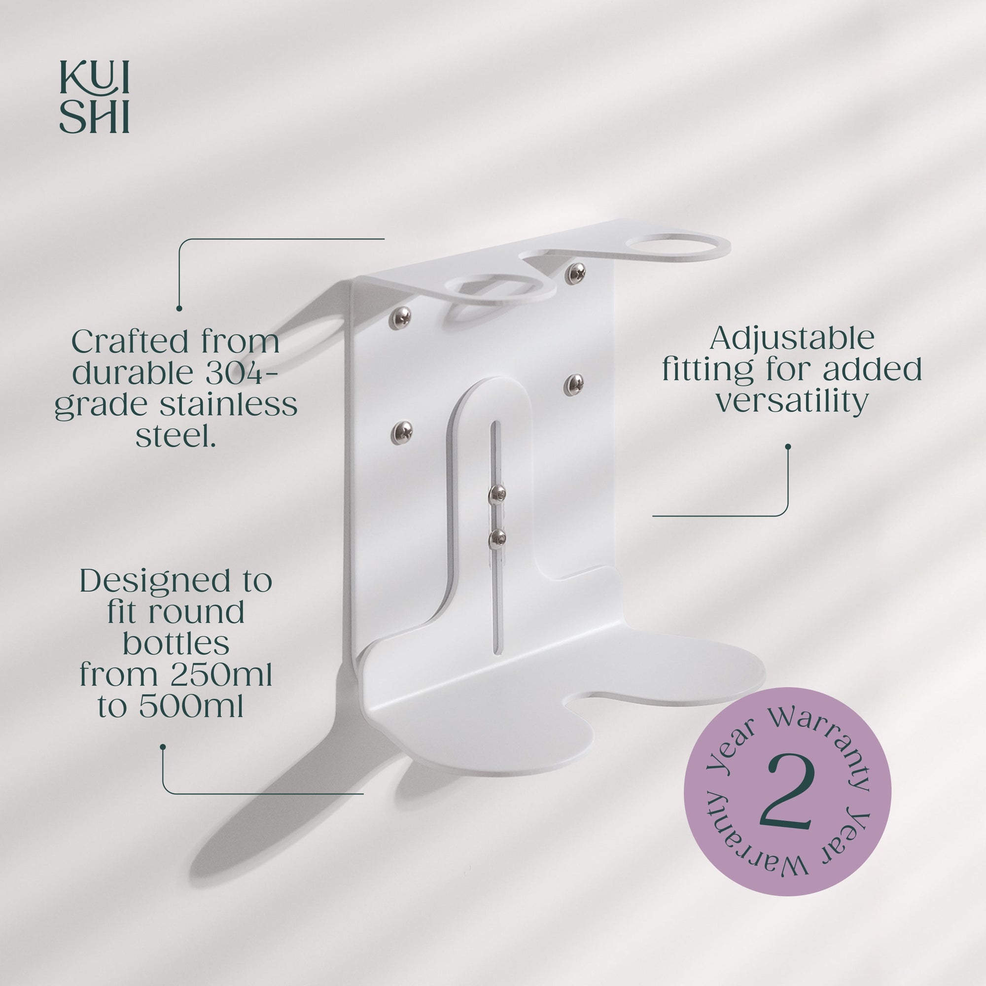 White Double Bottle Holder