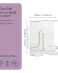 White Double Bottle Holder